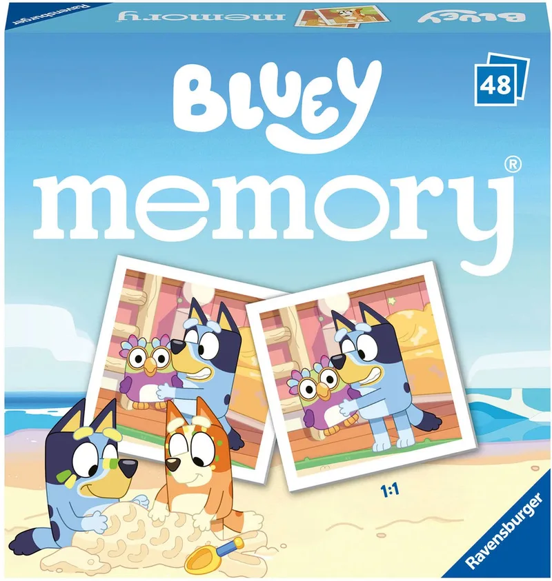 Bluey Serie - Mini Memory® Spel - 48 Kaarten - Voor 2 tot 6 Spelers fra Ravensburger – æske
