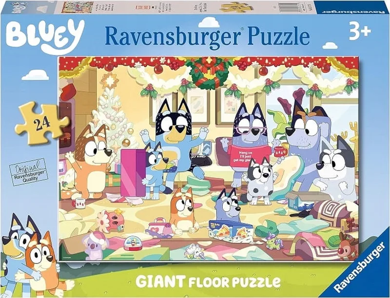 Bluey Vloerpuzzel 24 Stukjes - Feestelijke Familiepret de Ravensburger, édition Multicolore – boîte