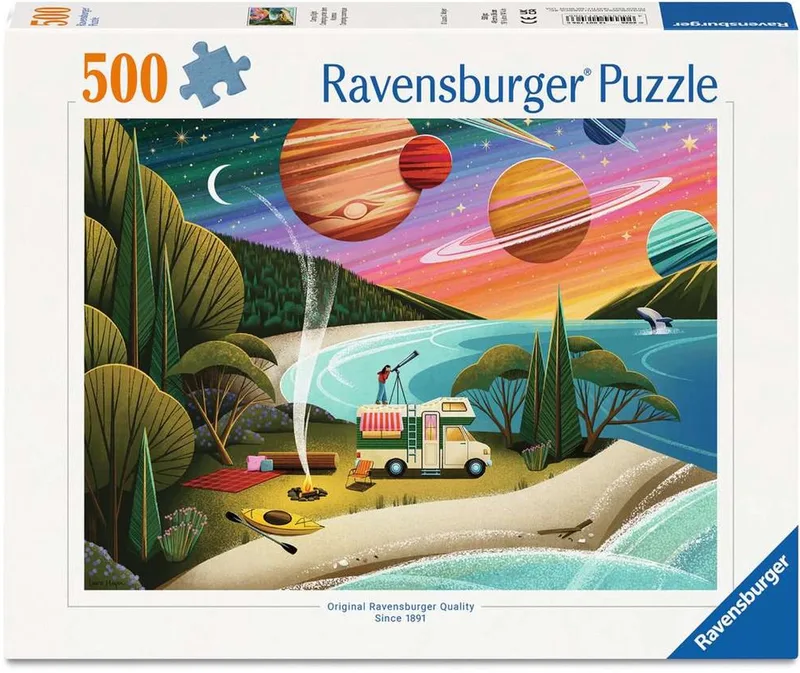 Camping onder de Kosmos legpuzzel - 500 stukjes - volwassenen de Ravensburger, édition Multicolore – boîte