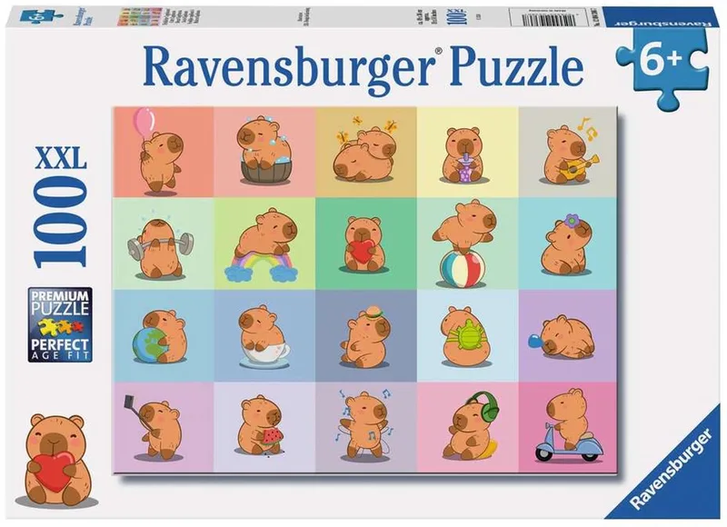 Capybara Puzzel - Kinderpuzzel 100 XXL Stukjes - Vanaf 6 Jaar from Ravensburger, Multicolour edition – box