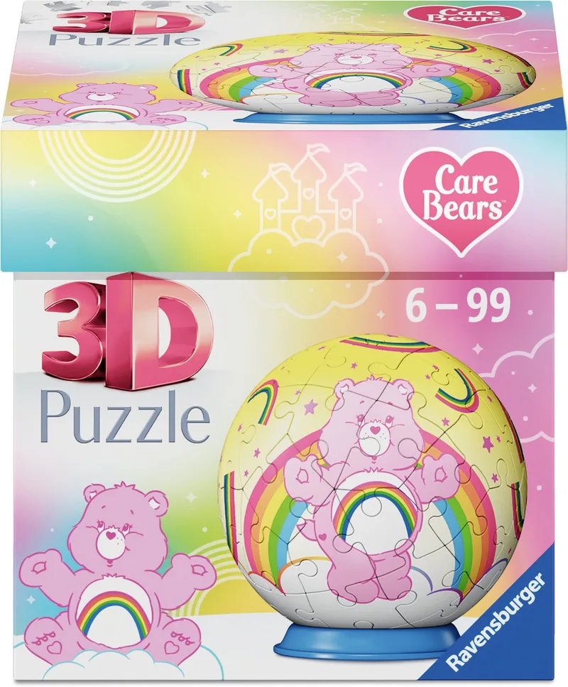 Care Bears: Cheer Bear – 3D Puzzle-Ball – 55 Stukjes from Ravensburger, Multicolour edition – box