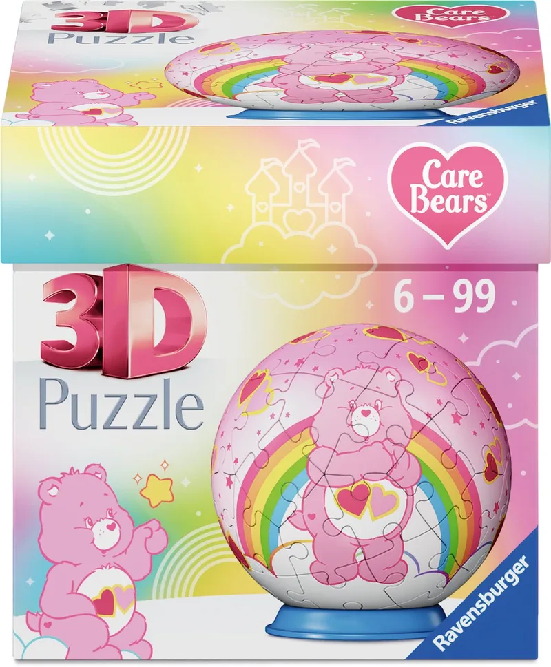 Care Bears: Love-a-Lot Bear – 3D Puzzle-Ball – 55 Stukjes from Ravensburger, Multicolour edition – box