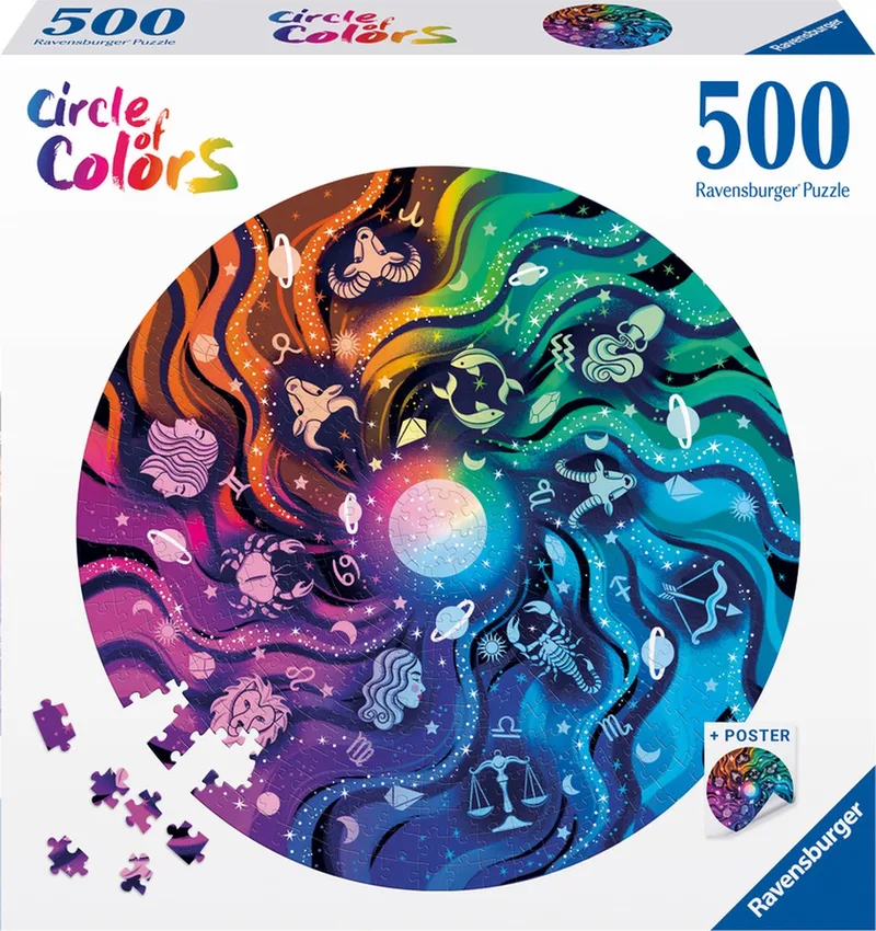 Circle of Colors Astrologie - Legpuzzel - 500 stukjes de Ravensburger, édition Multicolore – boîte