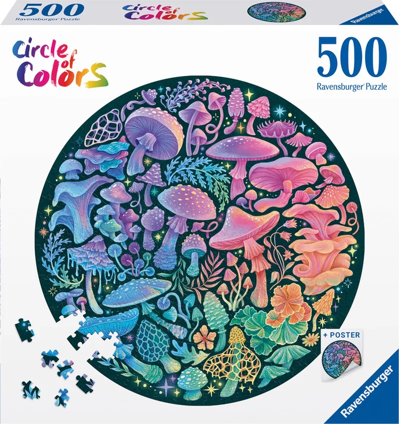 Circle of Colors Champignons - Legpuzzel - 500 stukjes de Ravensburger, édition Multicolore – boîte