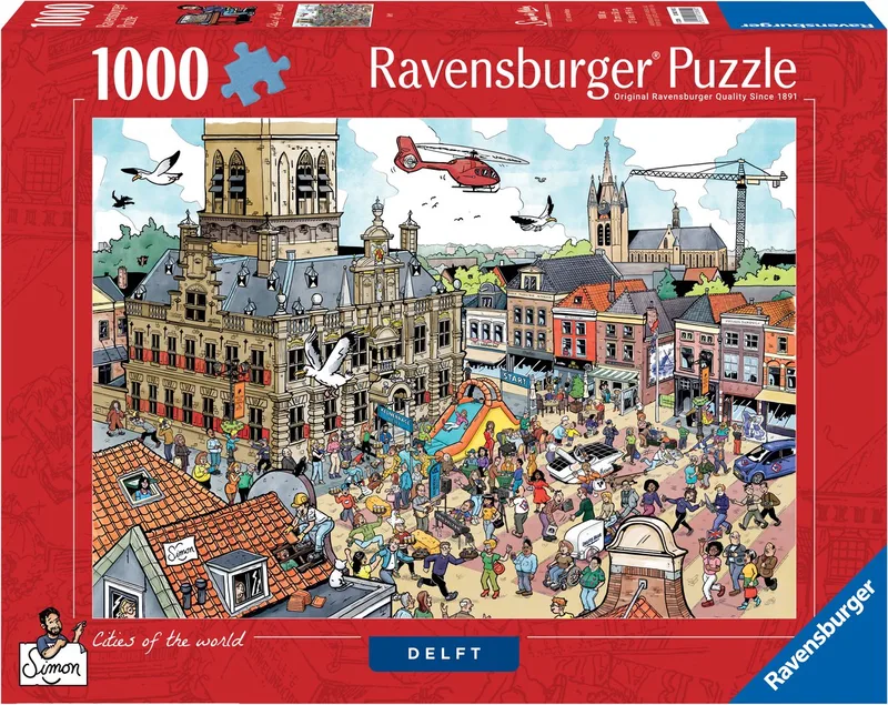 Cities of the World Delft legpuzzel - 1000 stukjes from Ravensburger, Multicolour edition – box
