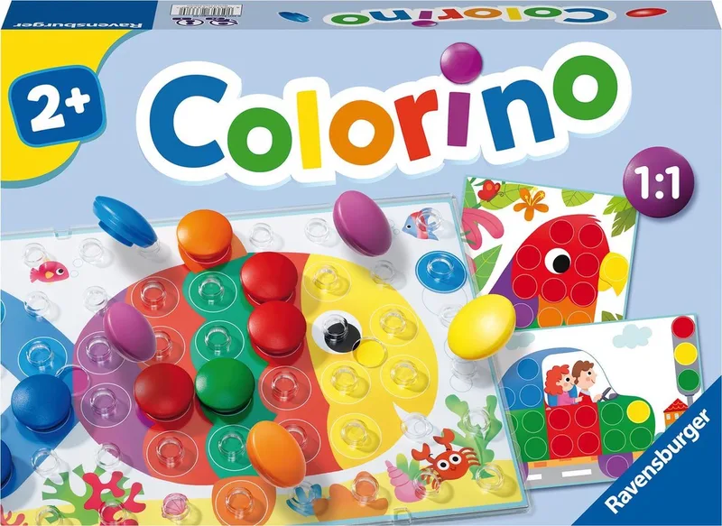 Colorino | Kleurenleerspel met Steekmozaïek | Vanaf 2 Jaar fra Ravensburger, Multicolor-udgave – æske