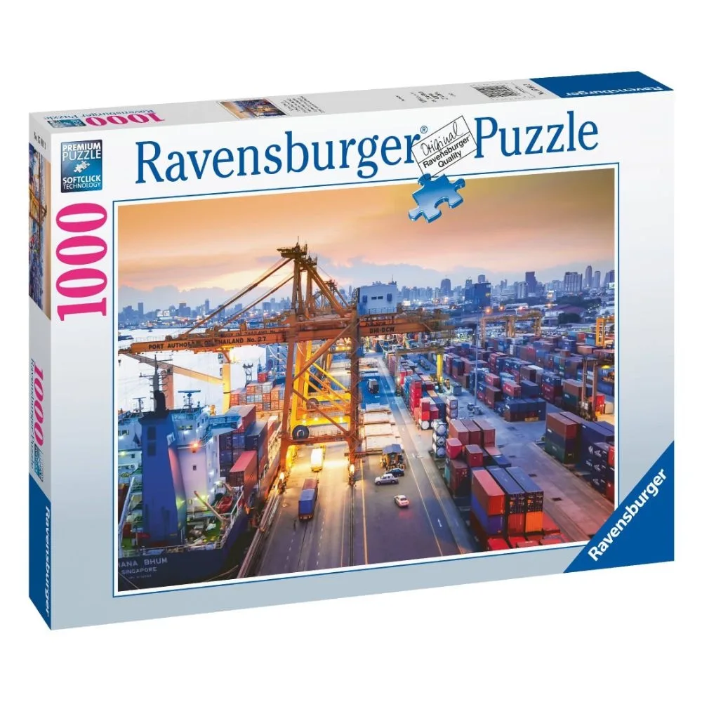 Container Haven van Hamburg (1000 Stukjes) fra Ravensburger – æske