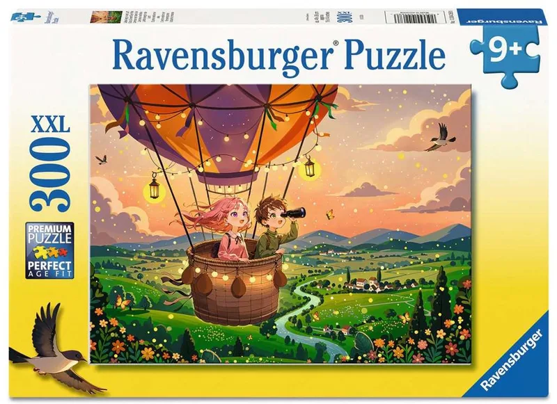 Cozy Sunset Sky Ride Puzzel 300 XXL Stukjes | Kinderpuzzel vanaf 9 Jaar | Fantasie & Luchtballon Avontuur from Ravensburger – box