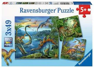 Dinosauriërs Puzzelset | 3 x 49 Stukjes van Ravensburger, editie Meerkleurig – doos 1 van 4