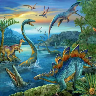 Dinosauriërs Puzzelset | 3 x 49 Stukjes van Ravensburger, editie Meerkleurig – doos 2 van 4