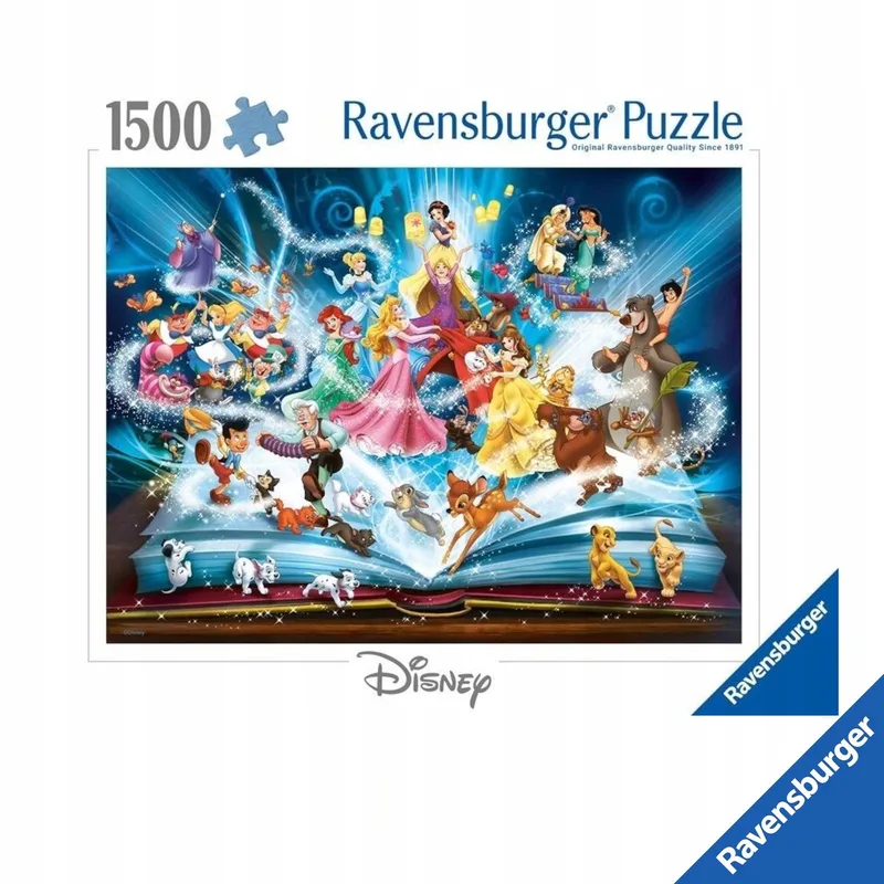 Disney Boek van Verhalen Puzzel 1500 Stukjes från Ravensburger, utgåva Flerfärgad – kartong