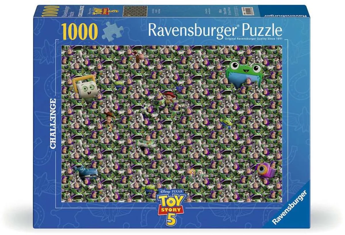 Disney Pixar Buzz Lightyear Challenge legpuzzel - 1000 stukjes von Ravensburger, Ausgabe Blau – Schachtel