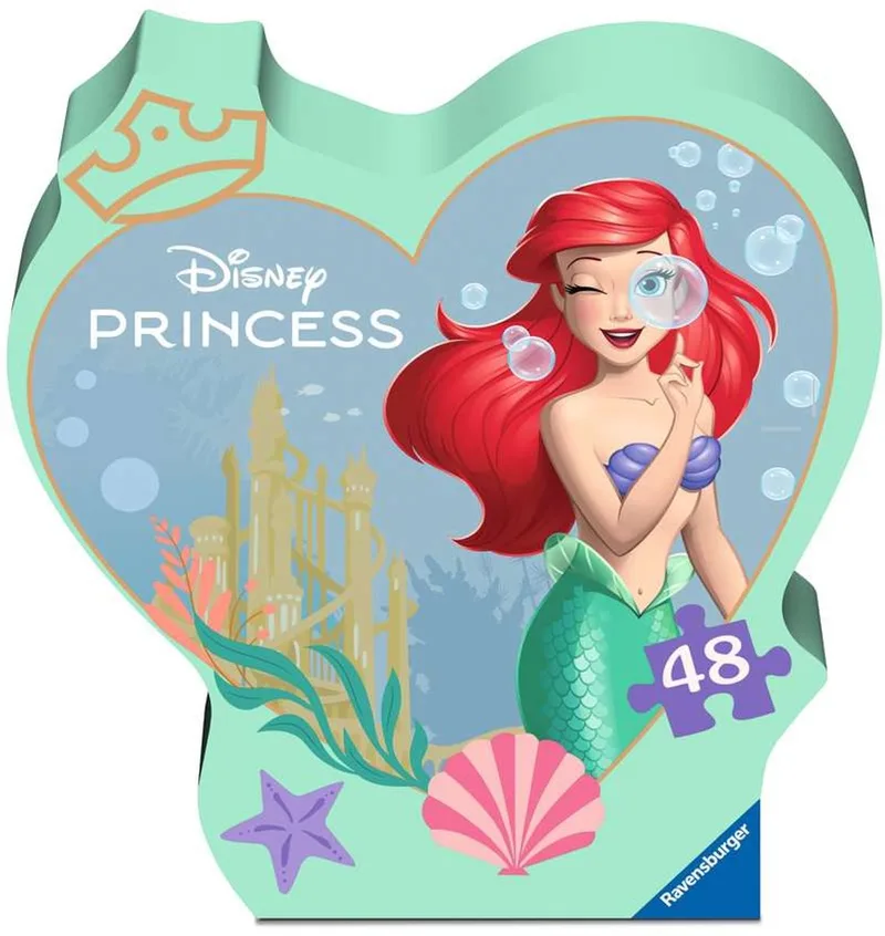 Disney Princess Ariel Puzzel - Kinderpuzzel 48 Stukjes - Vanaf 4 Jaar från Ravensburger, utgåva Flerfärgad – kartong
