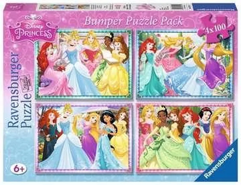Disney Princess-puzzel 4-in-1 - 100 stukjes de Ravensburger, édition Multicolore – boîte