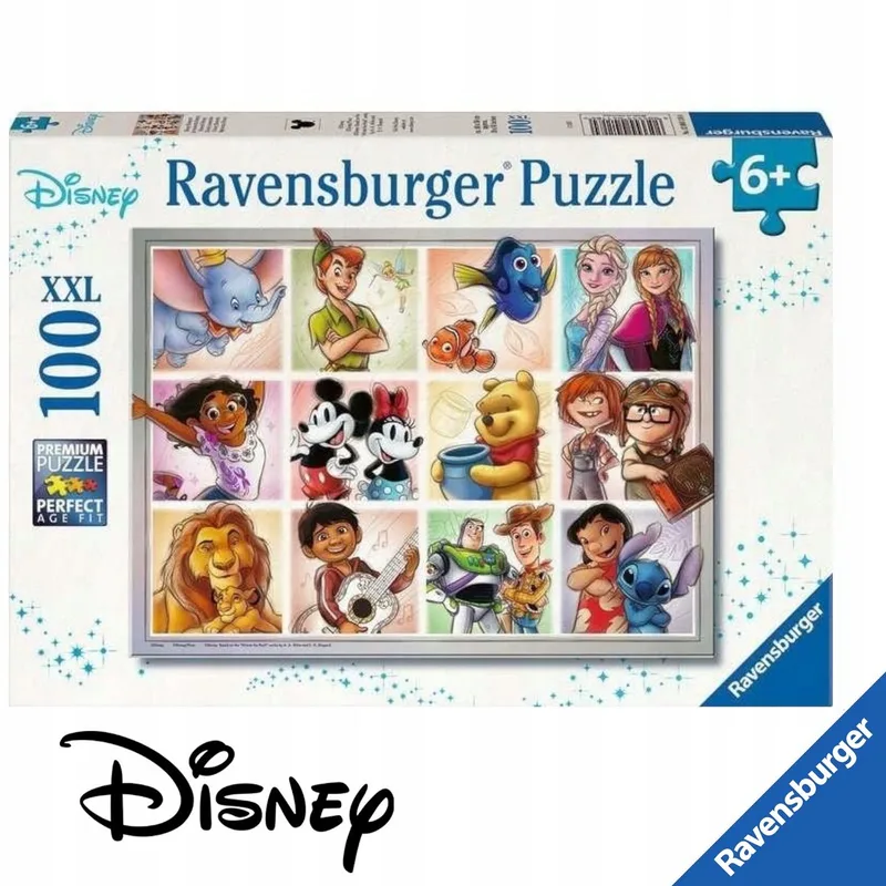 Disney Puzzel XXL 100 Stukjes fra Ravensburger, Flerfarvet-udgave – æske