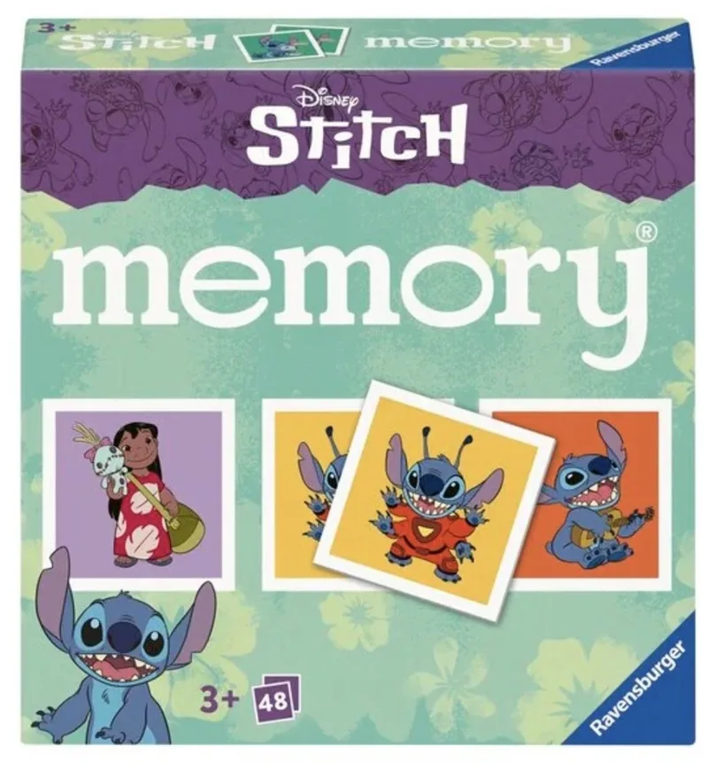 Disney Serie - Geheugenspel Stitch - 24696 - Speel met Vrienden fra Ravensburger – æske