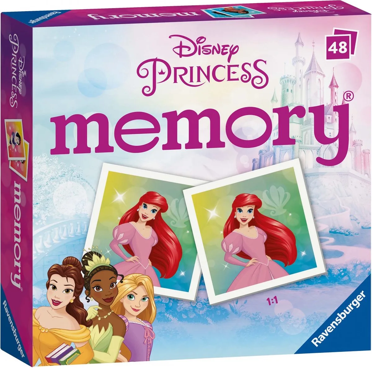 Disney Serie - Memoryspel - Księżniczki - 48 kaarten fra Ravensburger, Hvid, Flerfarvet-udgave – æske