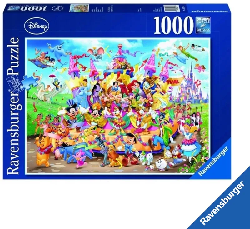 Disney Wereld Puzzel 1000 Stukjes de Ravensburger, édition Multicolore – boîte