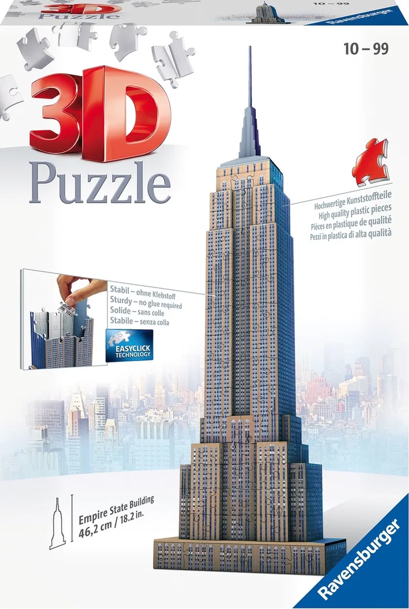 Empire State Building- 3D puzzel gebouw - 216 stukjes from Ravensburger, Multicolour edition – box