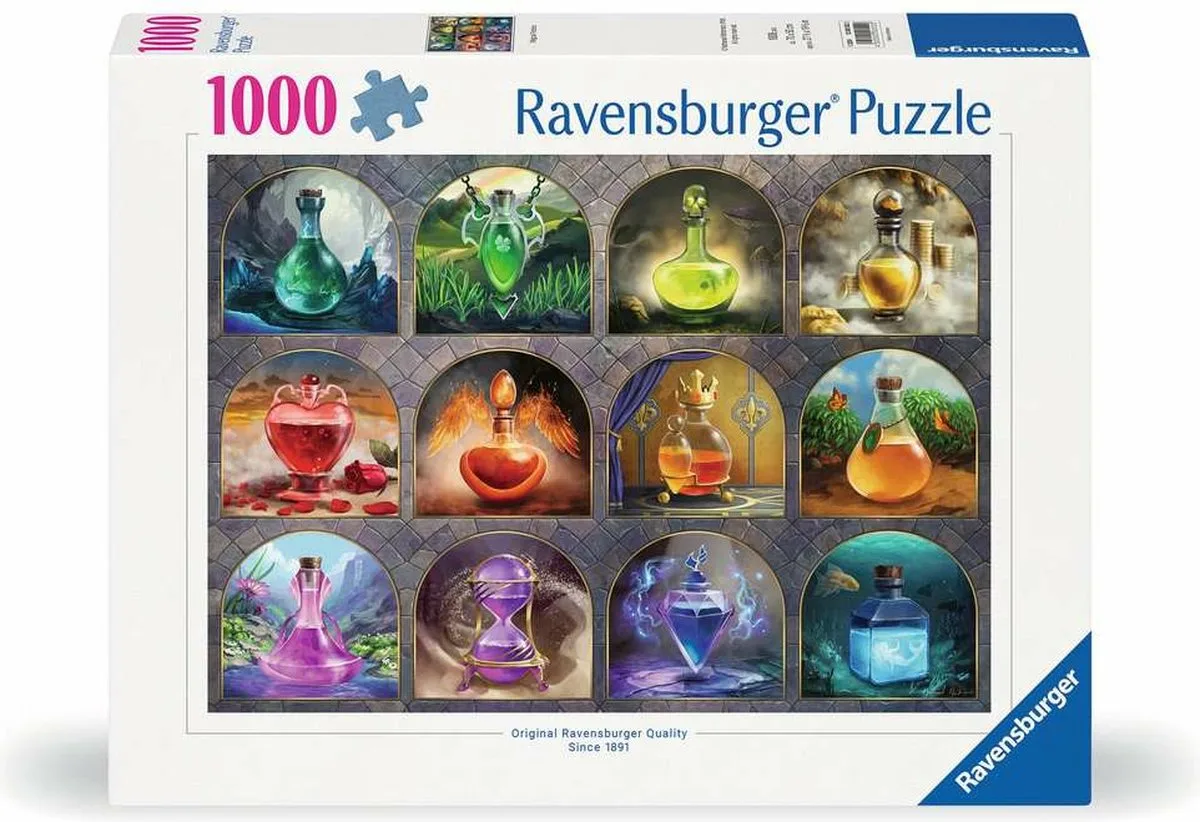 Erwachsenenpuzzle 1000 Teile - Zaubertränke von Ravensburger, Ausgabe Mehrfarbig – Schachtel