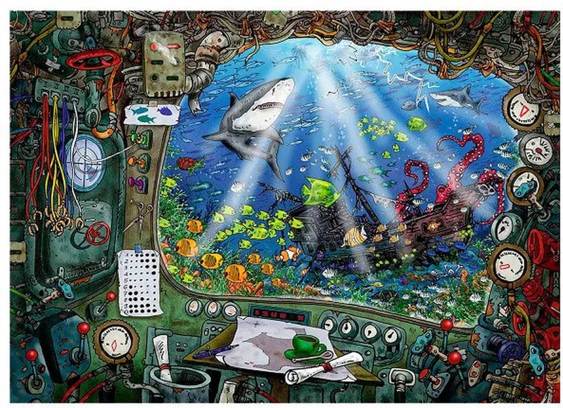 Escape Puzzle 4 Submarine - 759 stukjes van Ravensburger, editie Meerkleurig – doos