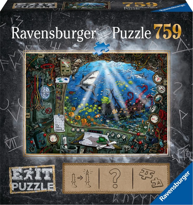Escape Puzzle 4 Submarine - 759 stukjes van Ravensburger, editie Meerkleurig – doos