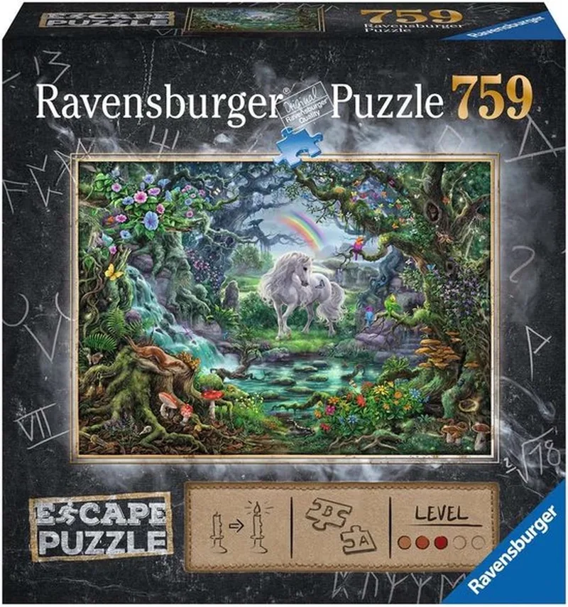Escape Puzzle 9 Unicorn - 759 stukjes de Ravensburger, édition Multicolore – boîte