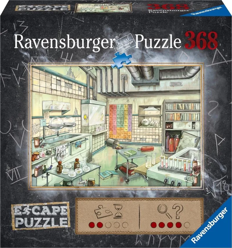 Escape Puzzle Chemistry Lab - Legpuzzel - 368 stukjes van Ravensburger, editie Meerkleurig – doos