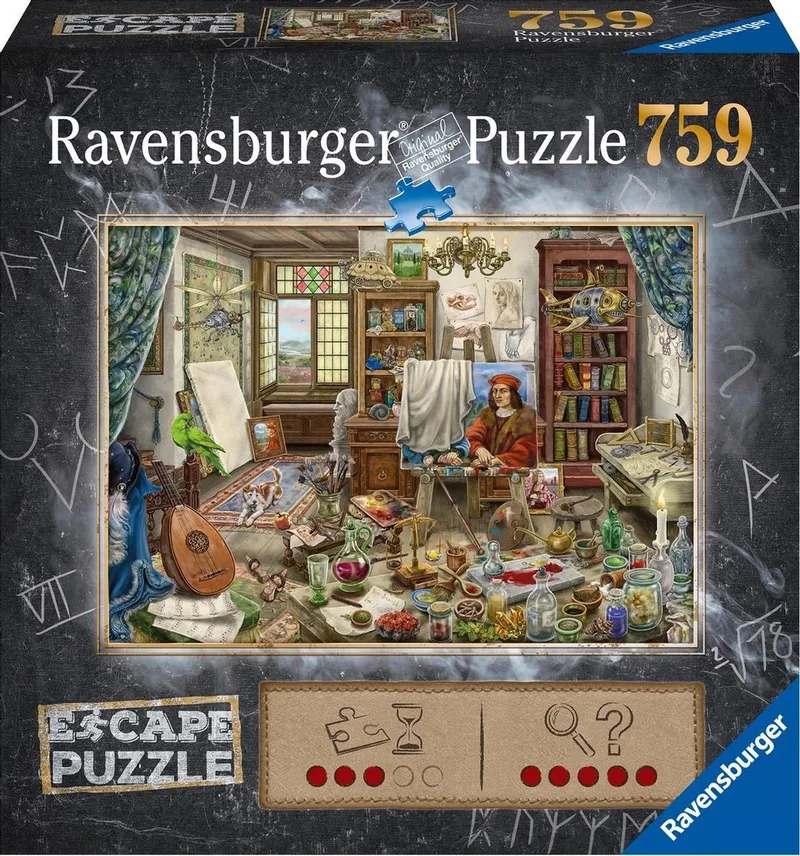 Escape Puzzle Da Vinci Artists Workshop - Legpuzzel - 759 stukjes van Ravensburger, editie Meerkleurig – doos