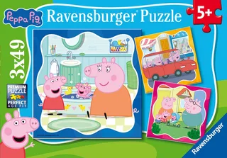 Familie Eerst! – Kinderpuzzel – 3 x 49 Stukjes von Ravensburger, Ausgabe Mehrfarbig – Schachtel 1 von 5