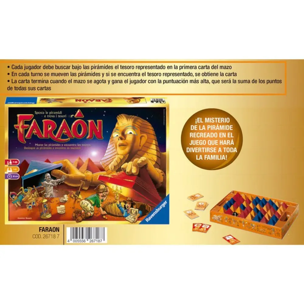 Farao Portugisisk Spansk Italiensk fra Ravensburger – æske