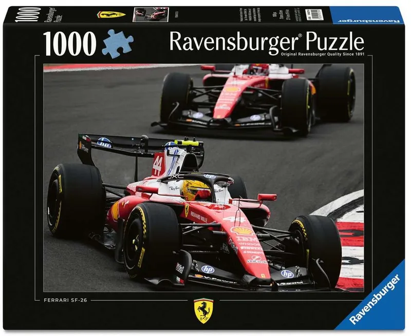 Ferrari Racing legpuzzel - Ferrari SF-26 Formule 1 - 1000 stukjes - volwassenen van Ravensburger, editie Rood – doos