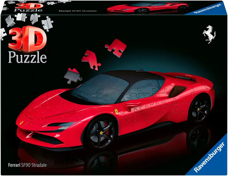 Ferrari SF 90 Stradale - 3D Puzzel voor Kinderen en Volwassenen van Ravensburger, editie Meerkleurig – doos 4 van 5