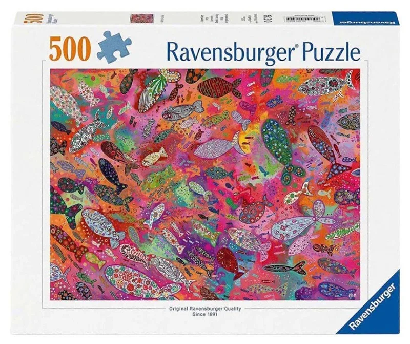 Fish in Fuchsia (500) von Ravensburger – Schachtel