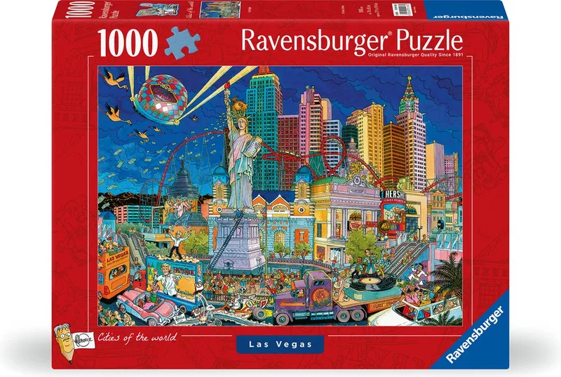 Fleroux - Legpuzzel 1000 stukjes van Ravensburger, editie Las Vegas – doos