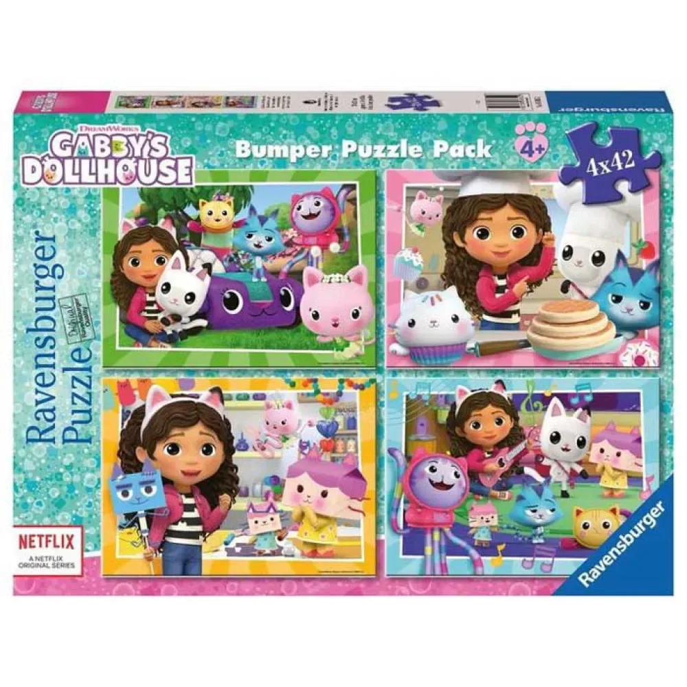 Gabby´s Dollhouse 4x4 Puzzel van Ravensburger – doos