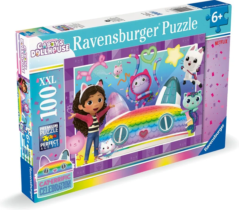 Gabby's Dollhouse - Legpuzzel - 100 XXL-Stukjes de Ravensburger, édition Multicolore – boîte 1 sur 3