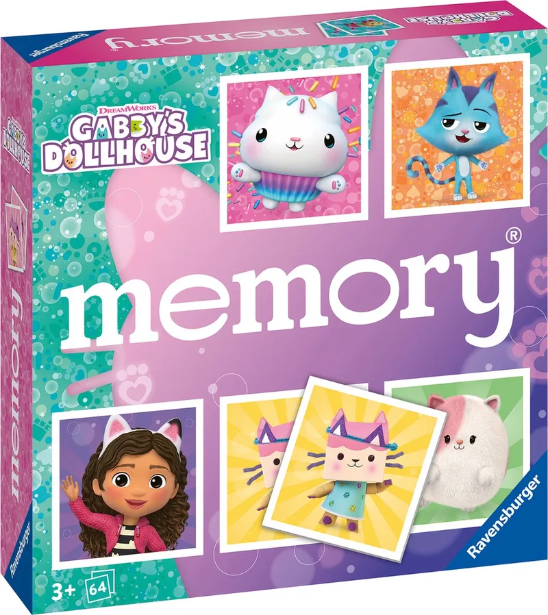 Gabby's Dollhouse memory® - Kaartspel från Ravensburger – kartong
