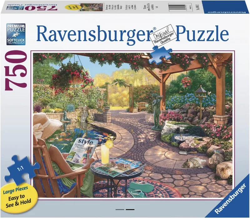 Gezellige achtertuin - puzzel van 750 XL stukjes - Exclusiviteit from Ravensburger, Multicolour edition – box