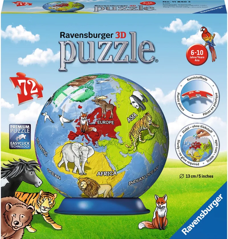 Globe 3D-puzzel 72 stuk(s) from Ravensburger, Multi-coloured edition – box