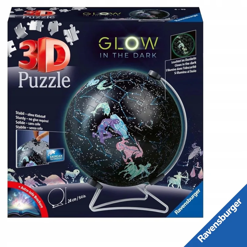 Gloeilamp Puzzel - Sternbeelden - 180 stukjes van Ravensburger, editie Multi-coloured – doos