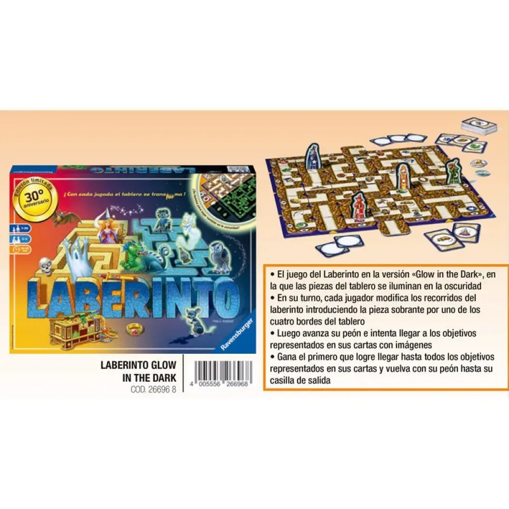 Leuchtendes Labyrinth Brettspiel Spanisch von Ravensburger – Schachtel