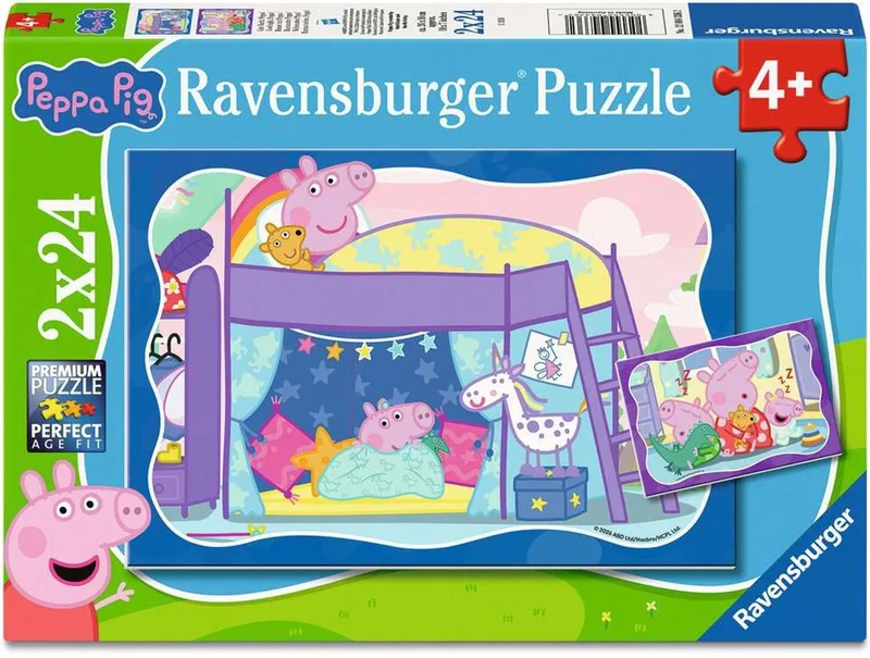 Good Night Peppa Kinderpuzzel - Kinderpuzzel 24 Stukjes - Vanaf 4 Jaar van Ravensburger, editie Meerkleurig – doos
