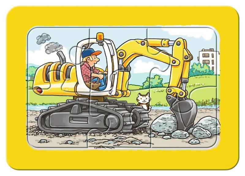 Graafmachine, tractor en kiepauto (3x 6) from Ravensburger – box 2 of 4