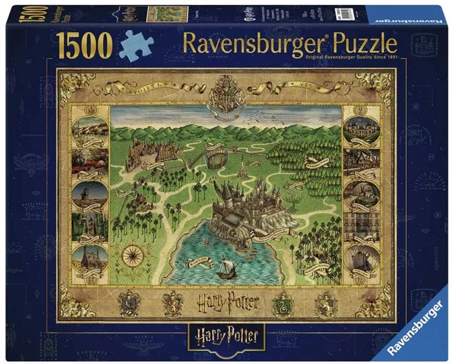 Harry Potter: Hogwarts Map (1500) von Ravensburger – Schachtel