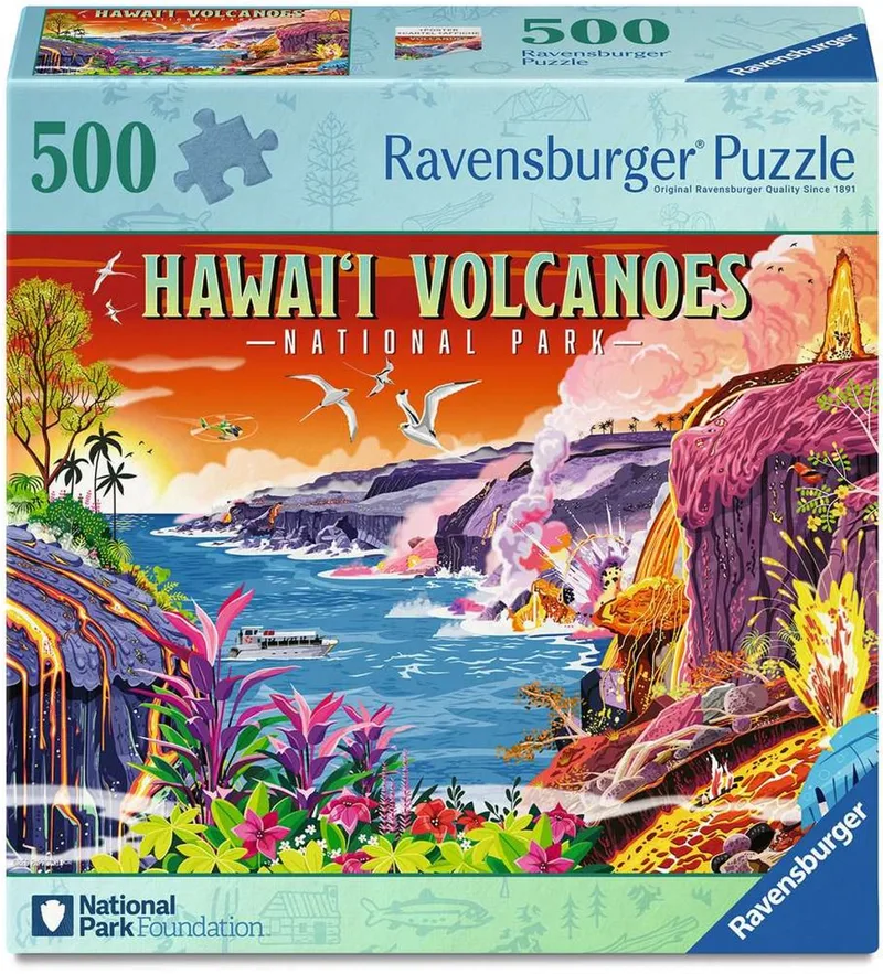Hawaiʻi Volcanoes National Park Puzzel 500 Stukjes | National Parks Collectie | Landschap Legpuzzel from Ravensburger, Hawaii edition – box