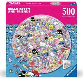 Hello Kitty ronde puzzel - 500 stukjes - legpuzzel. from Ravensburger, Multicolour edition – box 1 of 4