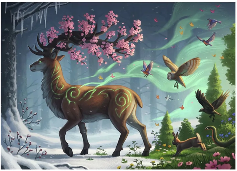 Hert lente puzzel 1000 st. van Ravensburger, editie Meerkleurig – doos