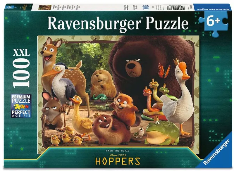 Hoppers Secrets of the Animal World Kinderpuzzel - Kinderpuzzel 100 XXL Stukjes - Vanaf 6 Jaar van Ravensburger, editie Meerkleurig – doos