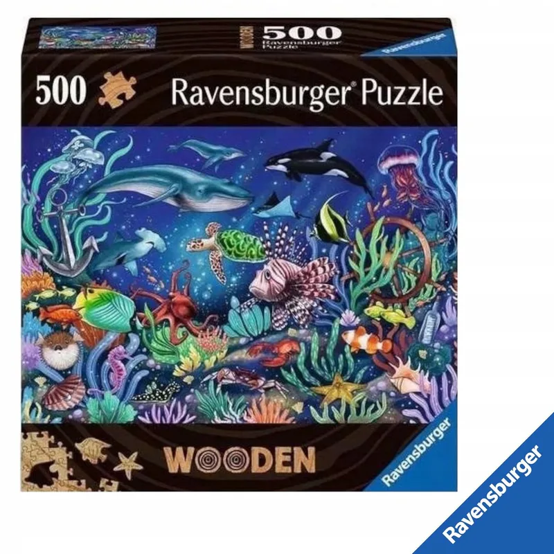 Houten Puzzel 500 Stukjes Onderwaterwereld från Ravensburger, utgåva Flerfärgad – kartong